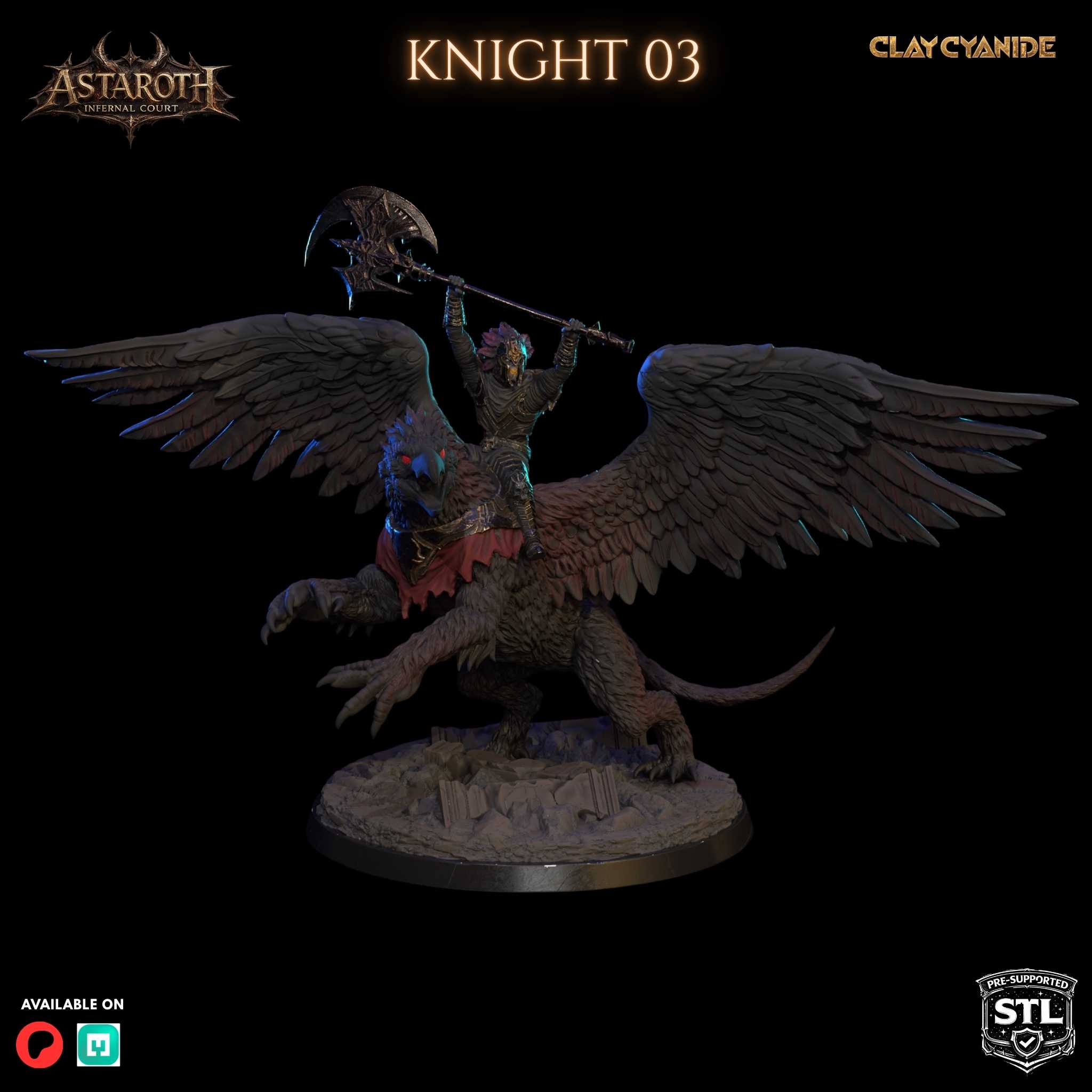 Astaroth Knight STL variant 3 — Clay Cyanide